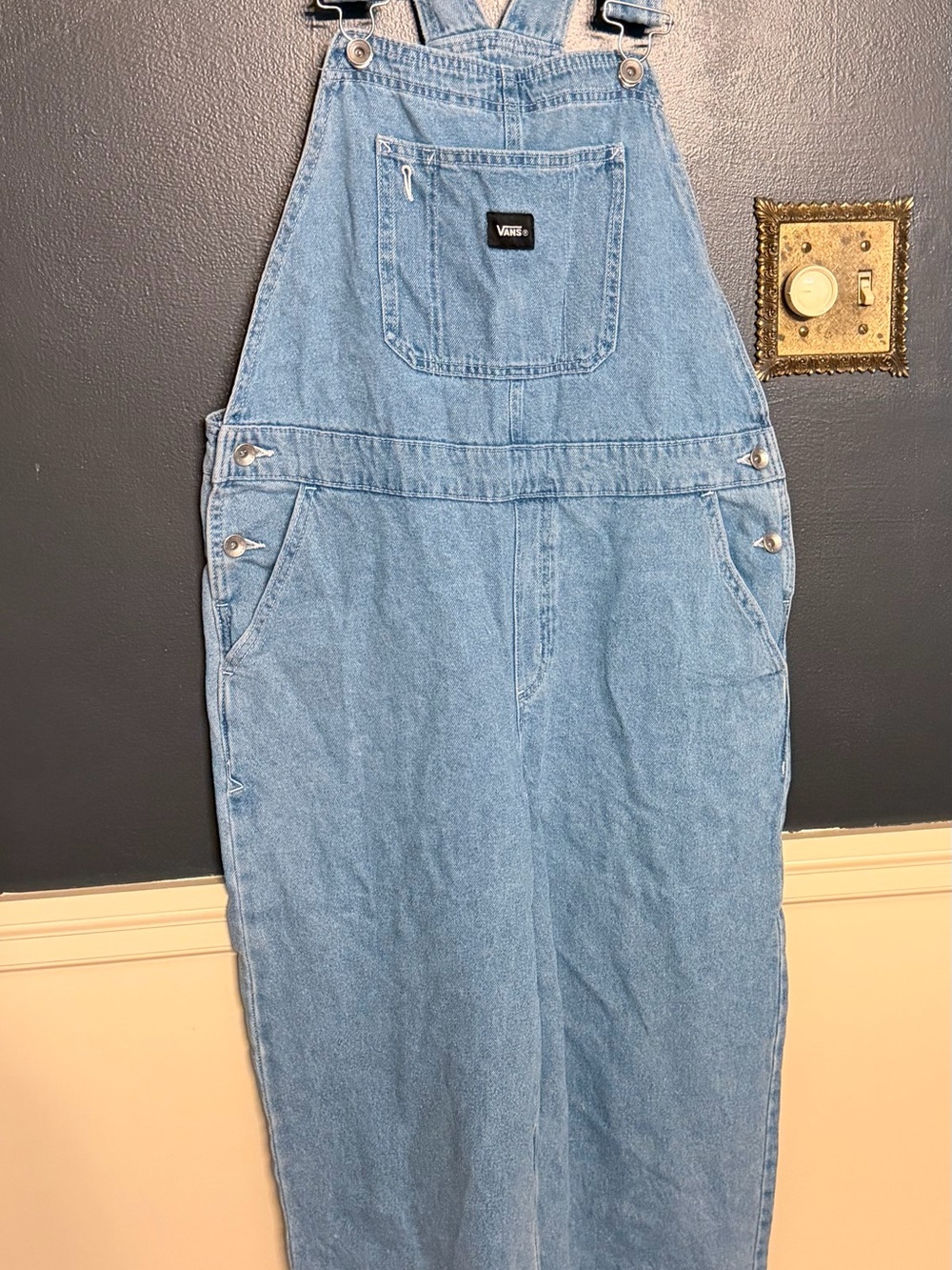 Vans Light Blue Denim Overalls - Baggy Fit - Picture 3 of 6